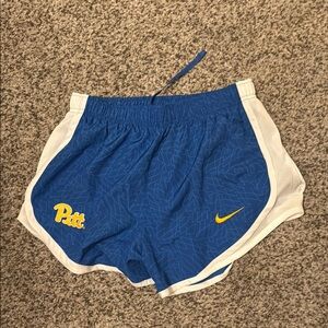 Nike Blue and White Athletic Shorts with Retro Design